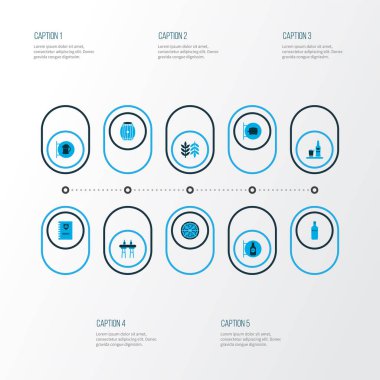 Hamburger menüsü, bar tezgahı, buzlu rom ve diğer bira tabelaları ile renklendirilmiş içecek ikonları. İzole vektör illüstrasyon içecek simgeleri.