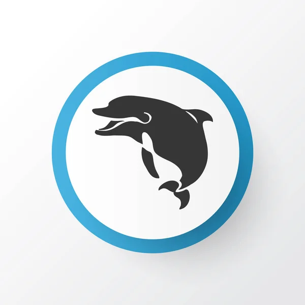 Dolphin icon symbol. Premium quality isolated fin element in trendy style. — Stock Vector