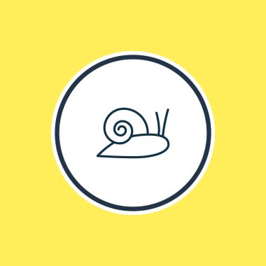 Vector illustration of snail icon line. Beautiful animals element also can be used as slug icon element.