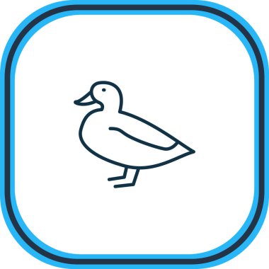 Vector illustration of duck icon line. Beautiful animals element also can be used as mallard icon element.