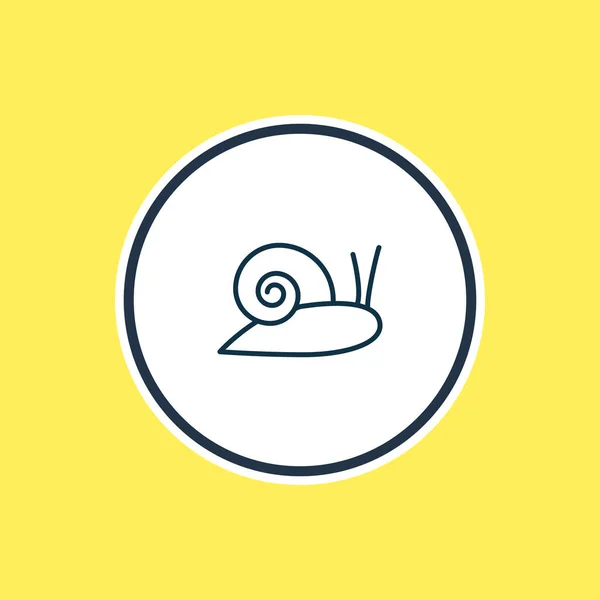 Vector illustration of snail icon line. Beautiful animals element also can be used as slug icon element. — Image vectorielle