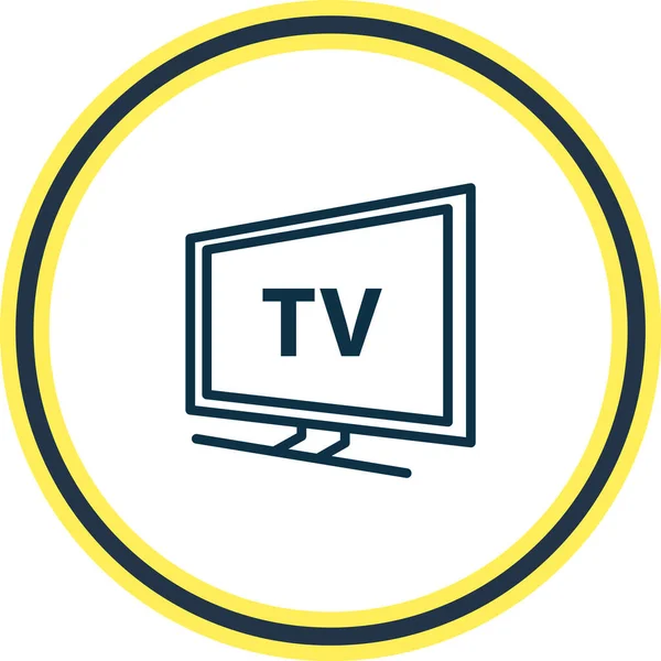Vektor illustration av tv-ikonen linje. Vackra elektriska verktyg element kan också användas som TV-ikon element. — Stock vektor