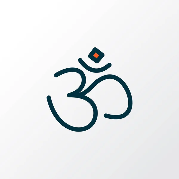 Hinduizmus ikon színes vonal szimbólum. Prémium minőségű elszigetelt om elem trendi stílusban. — Stock Fotó