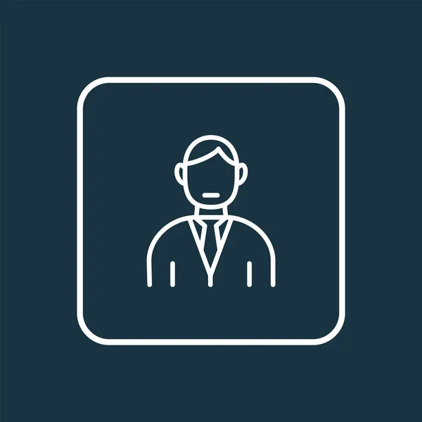 Manager icon line symbol. Premium quality isolated businessman element in trendy style. — Stok Vektör