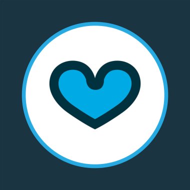 Ruh ikonu renkli sembol. Moda tarzında birinci kalite izole kalp elementi.