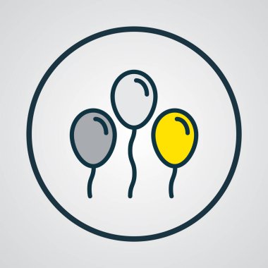 Balonlar simgesi renkli çizgi sembolü. Premium Kalite izole helyum öğe trendy tarzı.