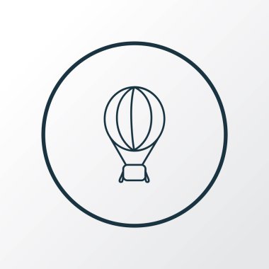 Hava balonu simgesini satır sembolü. Premium kalite izole zeplin öğe trendy tarzı.