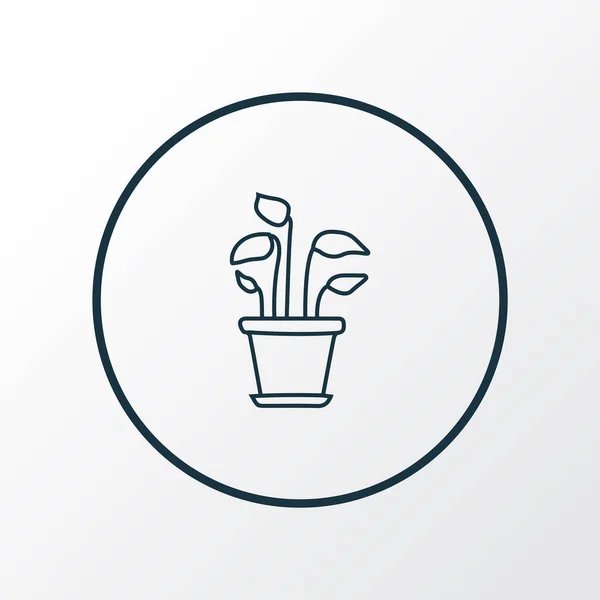 Plant pot icon line symbol. Premium quality isolated flowerpot element in trendy style. — Stock Photo, Image