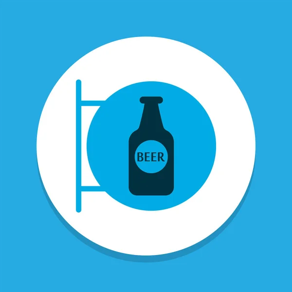 Bier teken pictogram gekleurde symbool. Premium kwaliteit geïsoleerd plakkaat element in trendy stijl. — Stockfoto