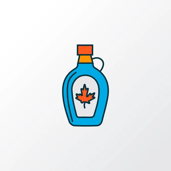 Juharszirup ikon színes vonal szimbólum. Prémium minőségű elszigetelt üveg elem trendi stílusban. — Stock Fotó
