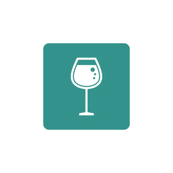 Icona di bicchiere di vino su sfondo stile pulsante — Vettoriale Stock
