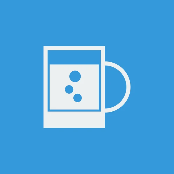 Bear mug icon on blue background — Stock Vector