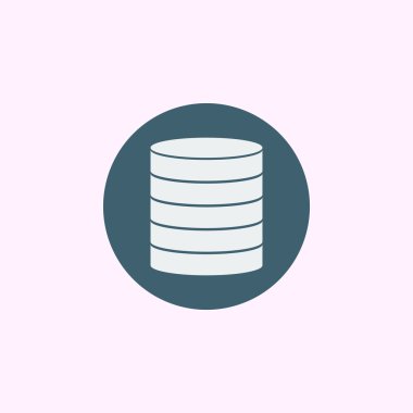 Mavi daire arka plan veritabanı simgesini