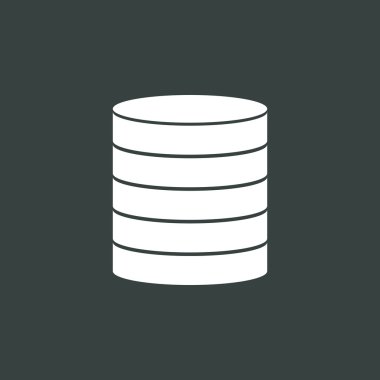 Koyu arka plan veritabanı simgesini