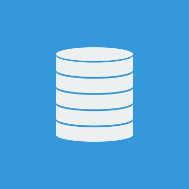 Mavi arka plan veritabanı simgesini