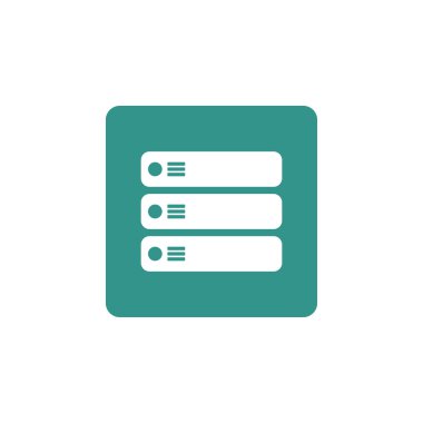 Düğme stili arka plan üzerinde sunucu simgesi