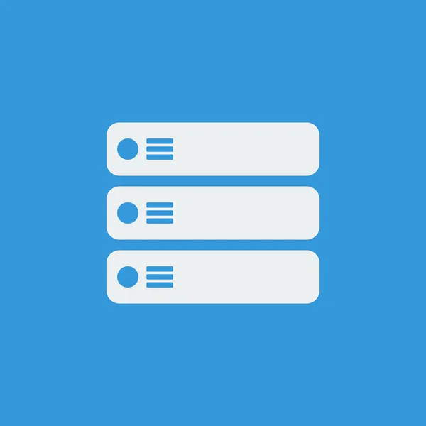 Icona del server su sfondo blu — Vettoriale Stock