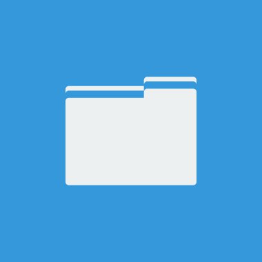 Klasör simgesi mavi zemin üzerine