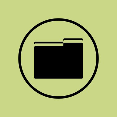 Klasör simgesini daire arka plan üzerinde