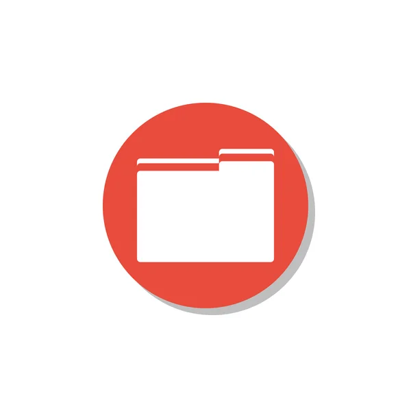 文件夹图标上的红色圆圈背景 — 图库矢量图片