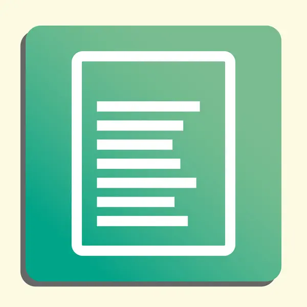 Archivo icono blanco sobre fondo de estilo botón verde — Vector de stock