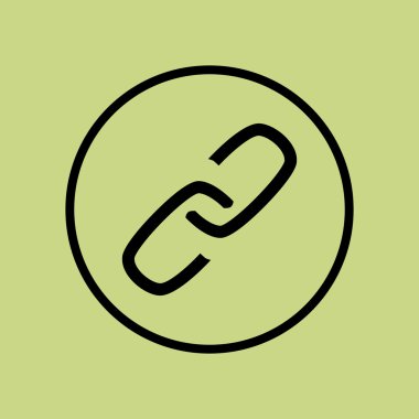 yeşil arka plan üzerinde bağlantı simgesi