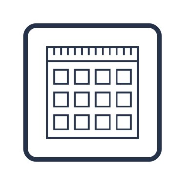 notebook icon, on white background, rounded rectangle border, blue outline
