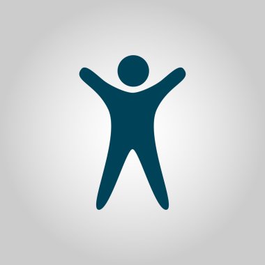 adam üstünde kutsal kişilerin resmi, gri arka plan, mavi anahat, büyük boy simgesi