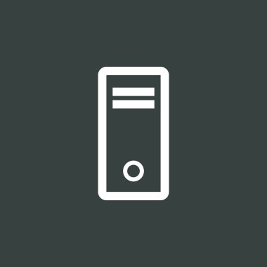 sunucu simgesini, koyu arka plan, beyaz anahat, büyük boy simgesi