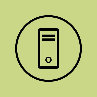 yeşil arka plan, daire sınır, karanlık anahat sunucu simgesi