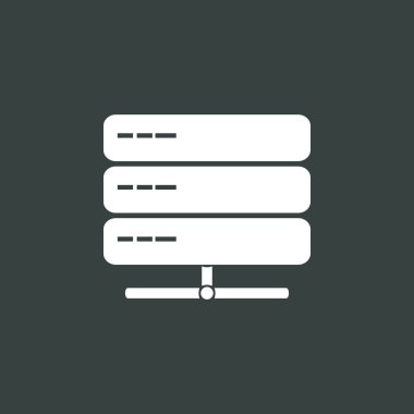 sunucu simgesini, koyu arka plan, beyaz anahat, büyük boy simgesi