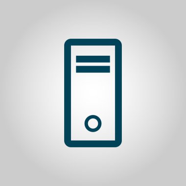 sunucu simgesini, gri arka plan, mavi anahat, büyük boy simgesi