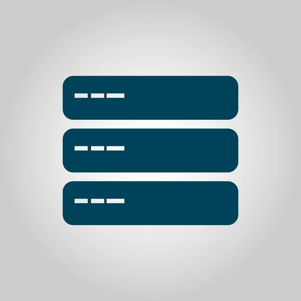 Icona del server, su sfondo grigio, contorno blu, simbolo di grandi dimensioni — Vettoriale Stock