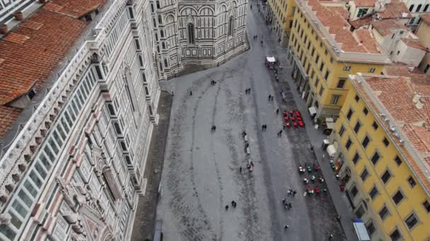 Florentská katedrála panoramatické směrem nahoru od začátku — Stock video