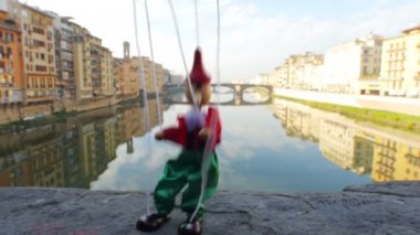 İtalya Floransa kukla Pinokyo ponte vecchio