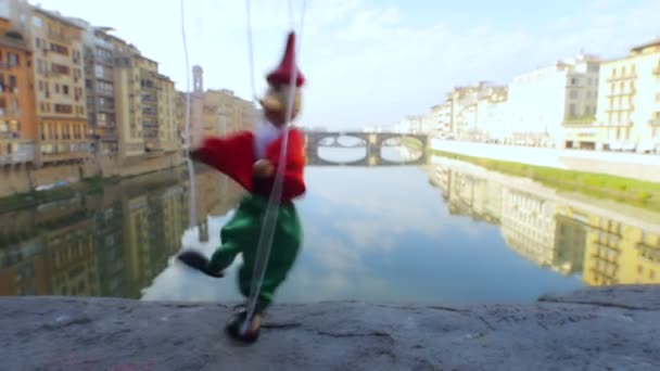 Firenze Olaszország álmodik báb Pinokkió — Stock videók