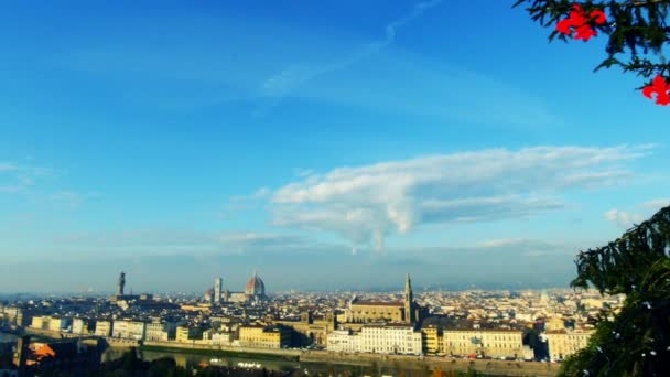 Italia Florencia paisaje de la ciudad en Navidad — Vídeo de stock