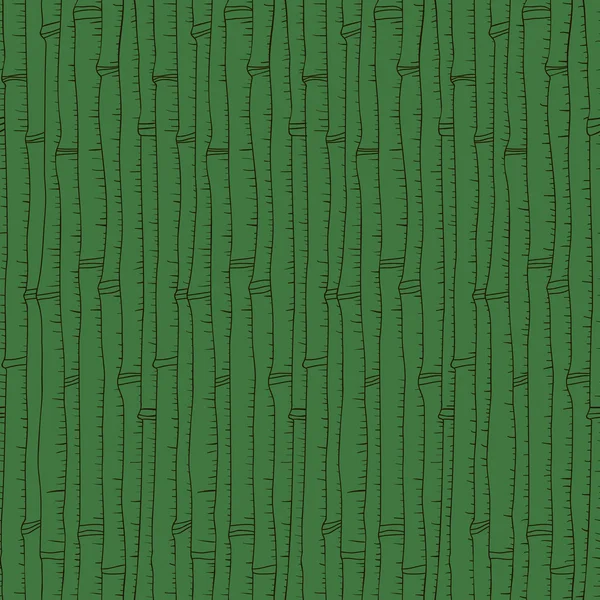 Padrão de bambu sem costura. Textura da tinta. Fundo verde desenhado à mão. Design pronto para têxteis, tecidos, texturas de superfície, embalagens . —  Vetores de Stock