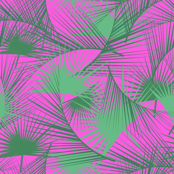 Yeşil palmiye ile Dikişsiz tropikal desen bırakır. Orman dokusu. Duvar kağıtları, desen dolgularını, web sayfası arka planlar, yüzey dokuları, tekstil için mükemmel. Vektör çizim