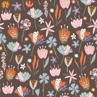 Çiçekli, dallı, çiçeksiz desen. Zarif çiçek arkaplanı