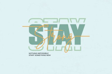 Grafik tasarımı, kalın kelimesinin ince bir örtüşme ve aşağıdaki motivasyon cümlesiyle geniş ve kalın harflerle yazılmasını içerir..