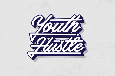 Cesur ve şık bir tipografi tasarımı. İçinde modern ve enerjik bir yazı tipi olan 