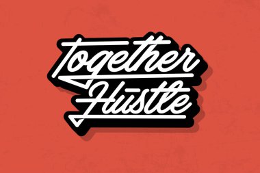 Cüretkar ve dinamik bir tipografi tasarımı ile birlikte 