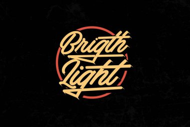 Koyu arkaplanda parlak bir neon tabela. Parlak, el yazısı yazı tipiyle yazılmış, kırmızı neon bir yüzükle çevrili..