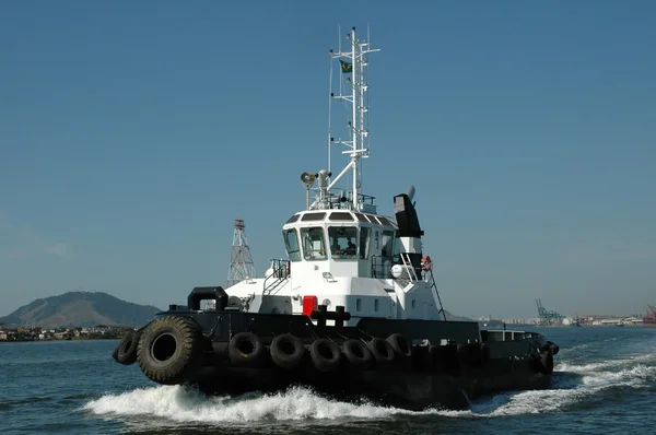 Santos Limanı'nda nakliye Tudboat — Stok fotoğraf