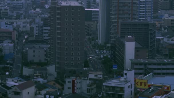 Osaka ciudad despertar ir a trabajar time-lapse — Vídeos de Stock