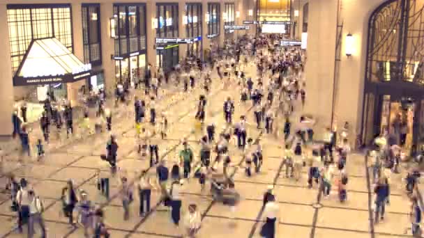Turistas e japoneses caminham pelo distrito comercial japonês — Vídeo de Stock