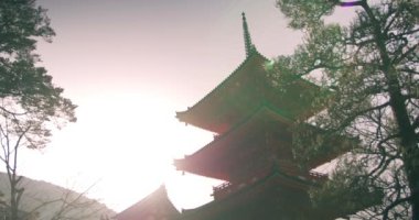 Geniş açı eğimli atış Kyoto Tapınağı