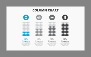 Dört sütun grafik şablonu