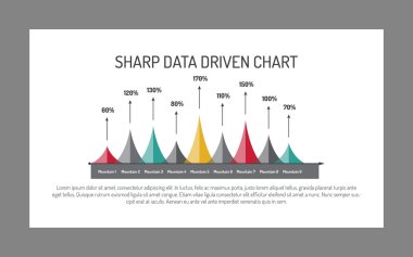 Sharp dağ veri grafiği şablonu